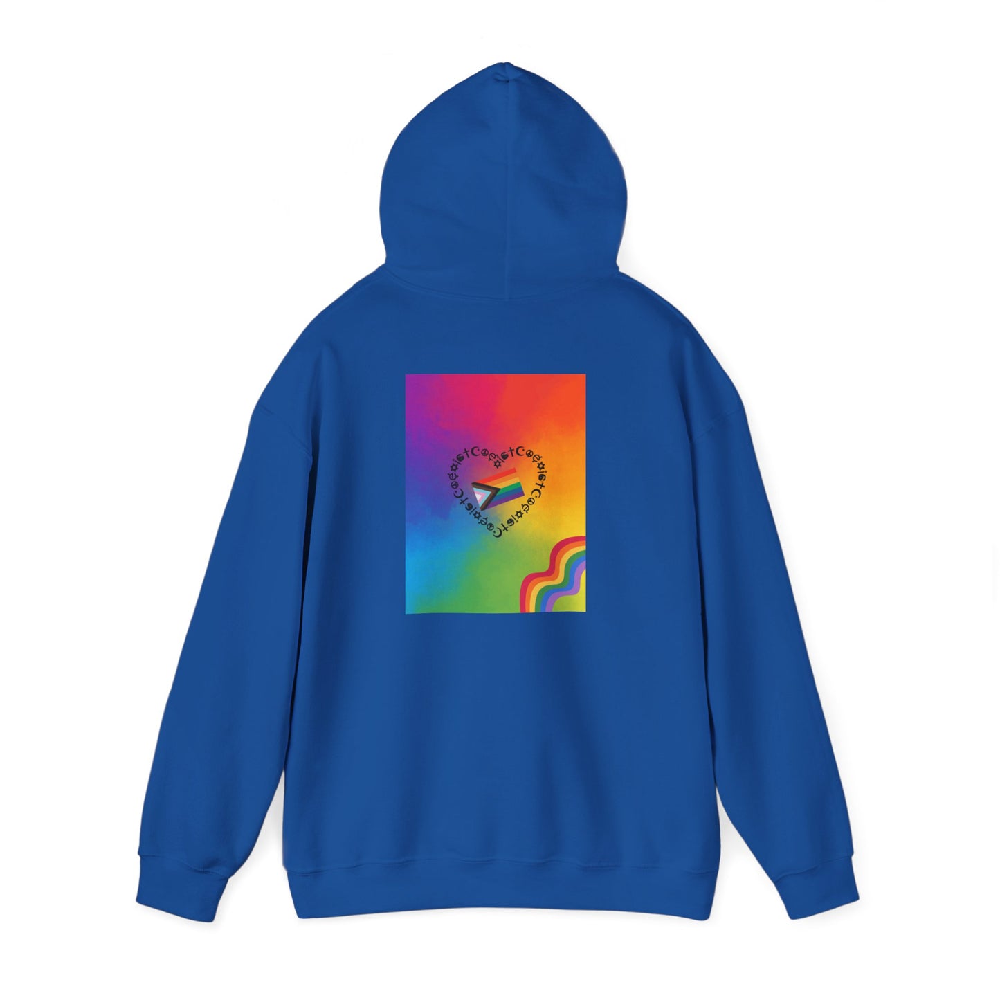 Colorful Heart Rainbow Hoodie for Everyone, Cozy Unisex Sweatshirt for Pride Month, Gift for Friends, Casual Wear, Soft Hooded Pullover