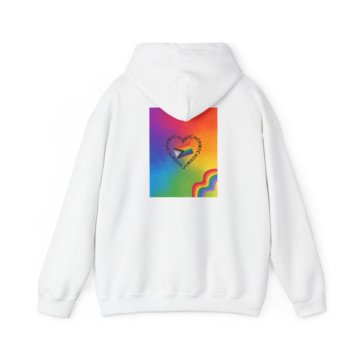 Colorful Heart Rainbow Hoodie for Everyone, Cozy Unisex Sweatshirt for Pride Month, Gift for Friends, Casual Wear, Soft Hooded Pullover