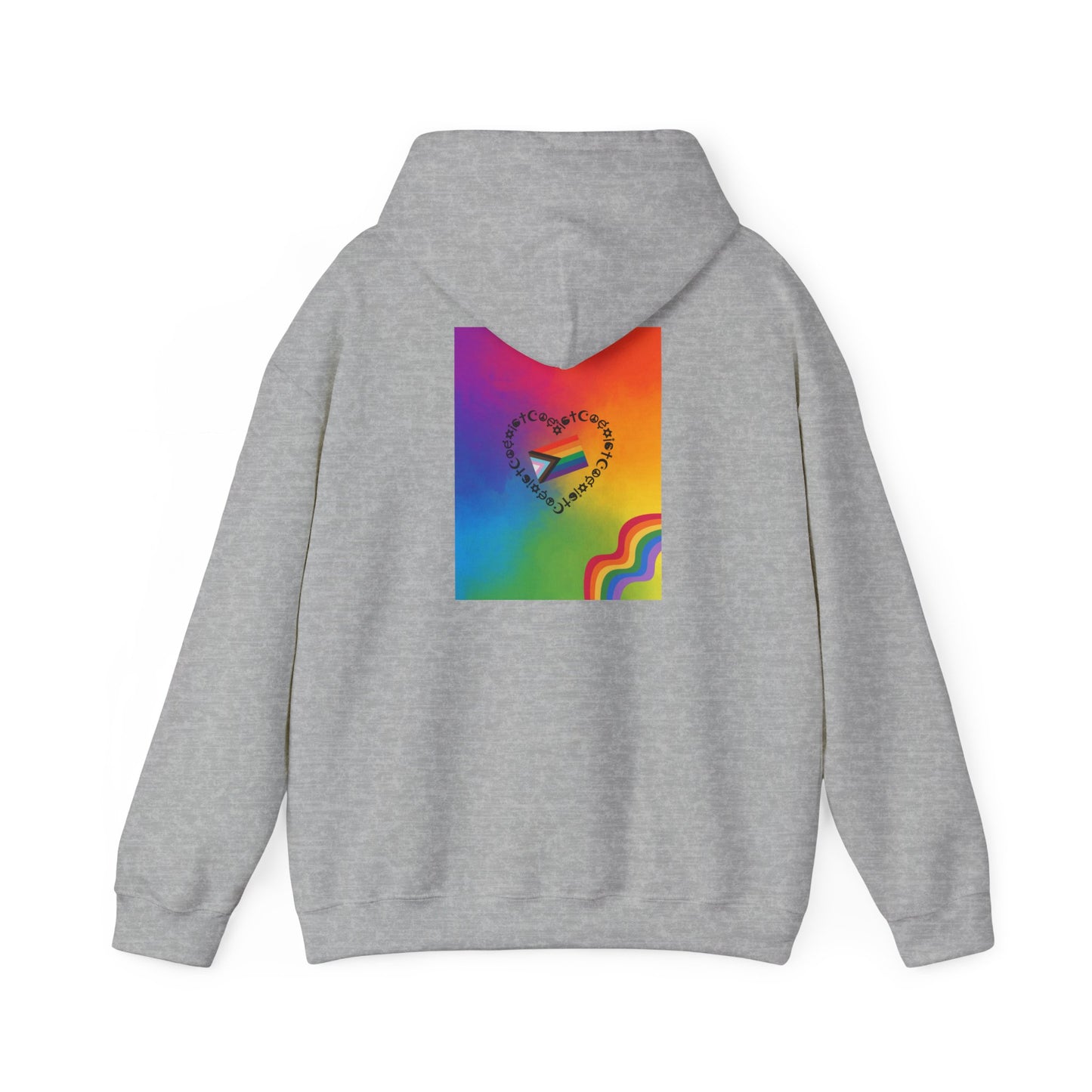 Colorful Heart Rainbow Hoodie for Everyone, Cozy Unisex Sweatshirt for Pride Month, Gift for Friends, Casual Wear, Soft Hooded Pullover