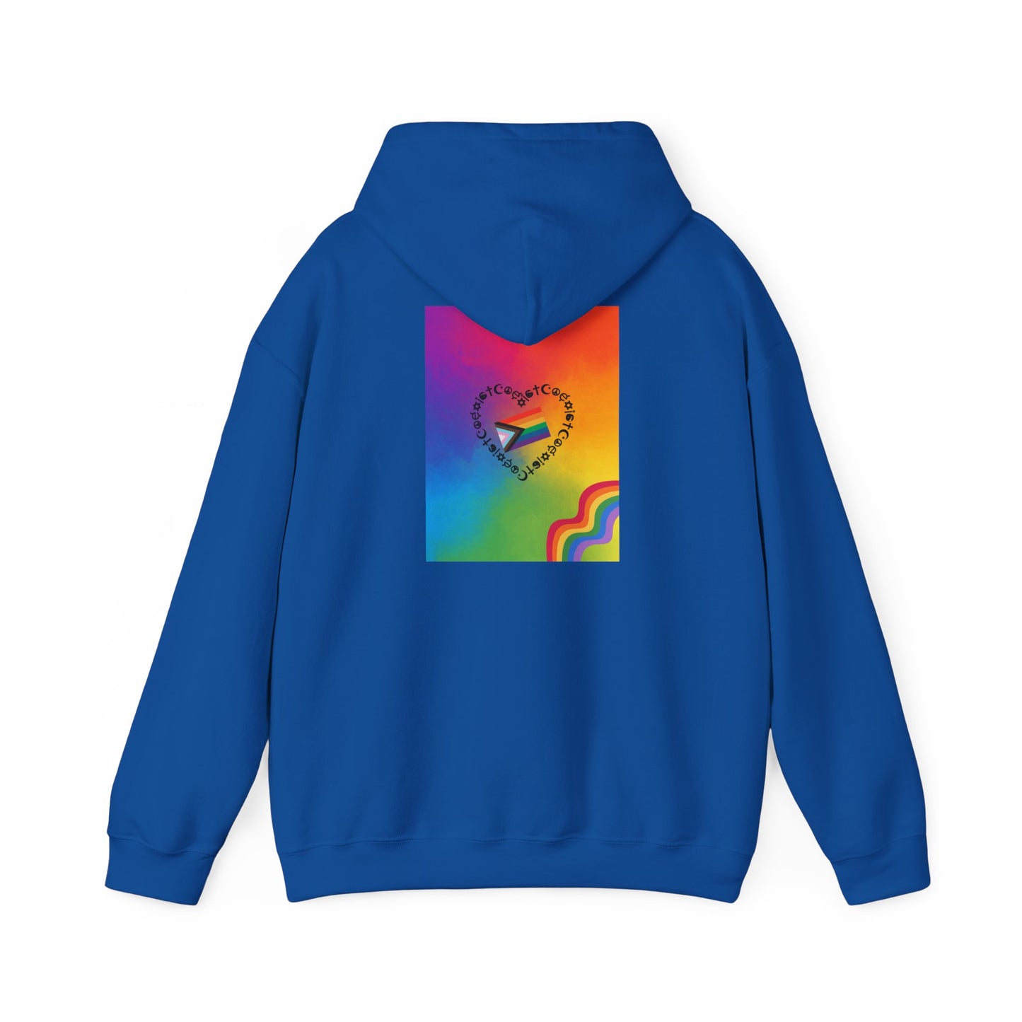 Colorful Heart Rainbow Hoodie for Everyone, Cozy Unisex Sweatshirt for Pride Month, Gift for Friends, Casual Wear, Soft Hooded Pullover