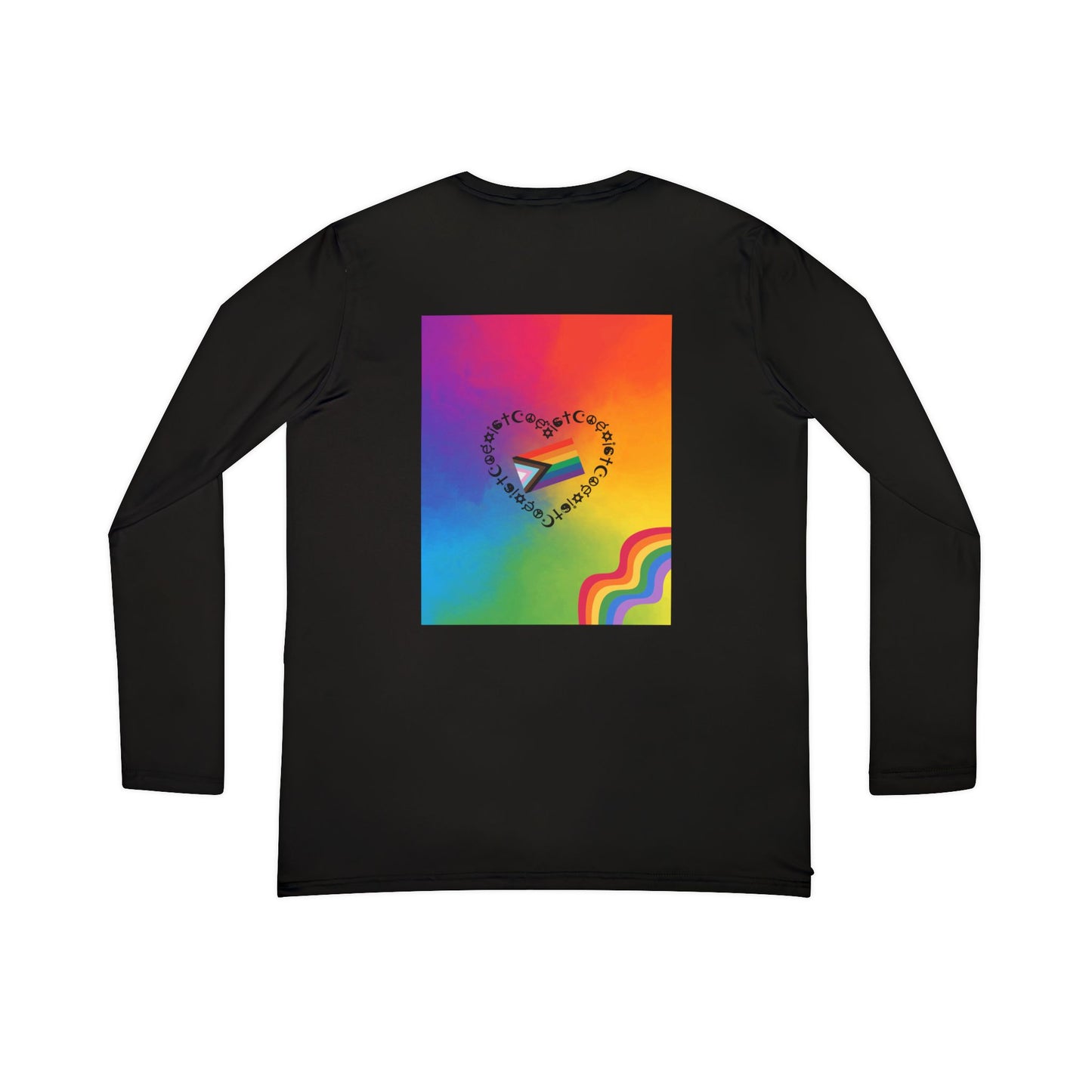 Colorful Heart Printed Women's Long Sleeve V-neck Shirt, Pride Apparel, LGBTQ+ Fashion, Casual Wear, Gift for Her, Rainbow Tee