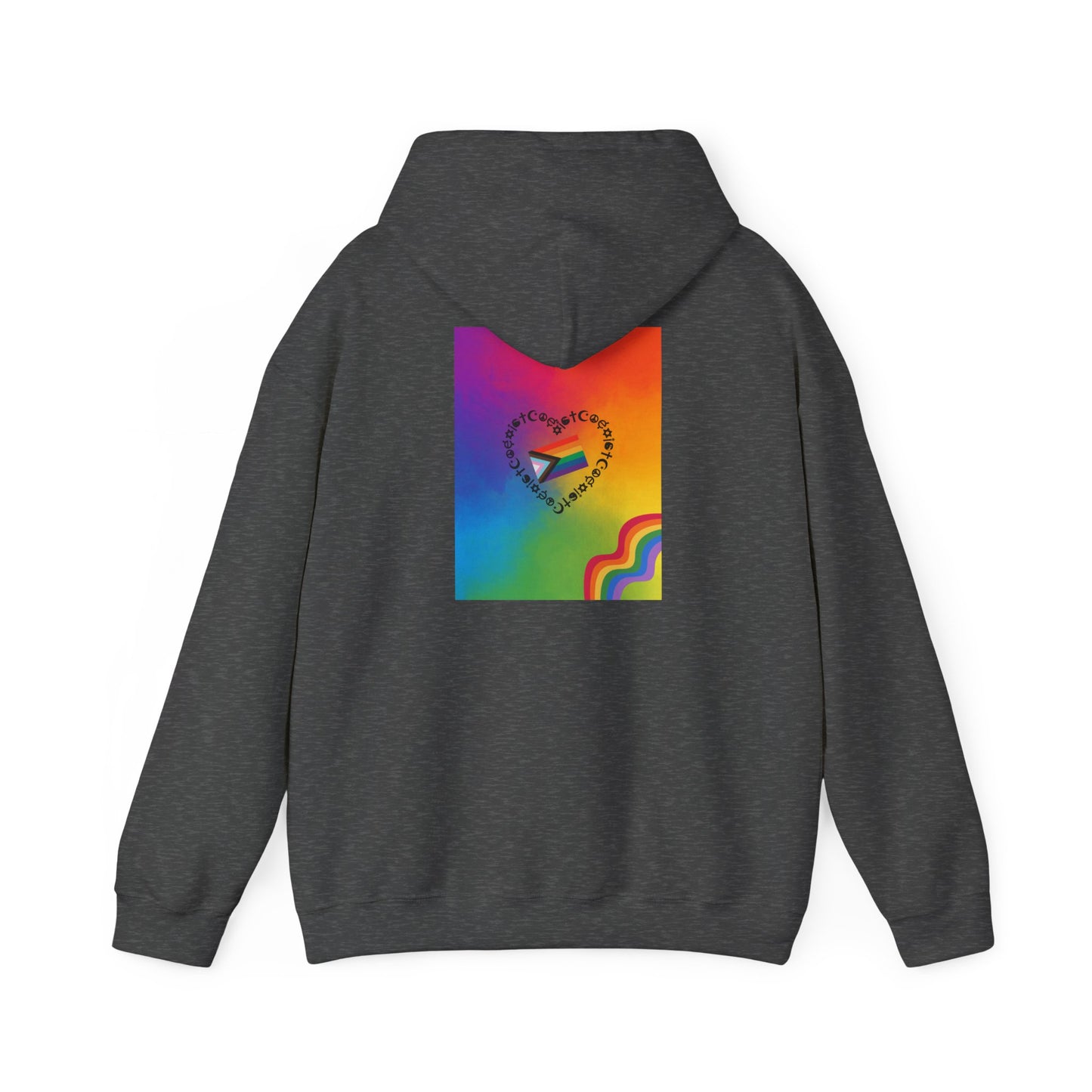 Colorful Heart Rainbow Hoodie for Everyone, Cozy Unisex Sweatshirt for Pride Month, Gift for Friends, Casual Wear, Soft Hooded Pullover