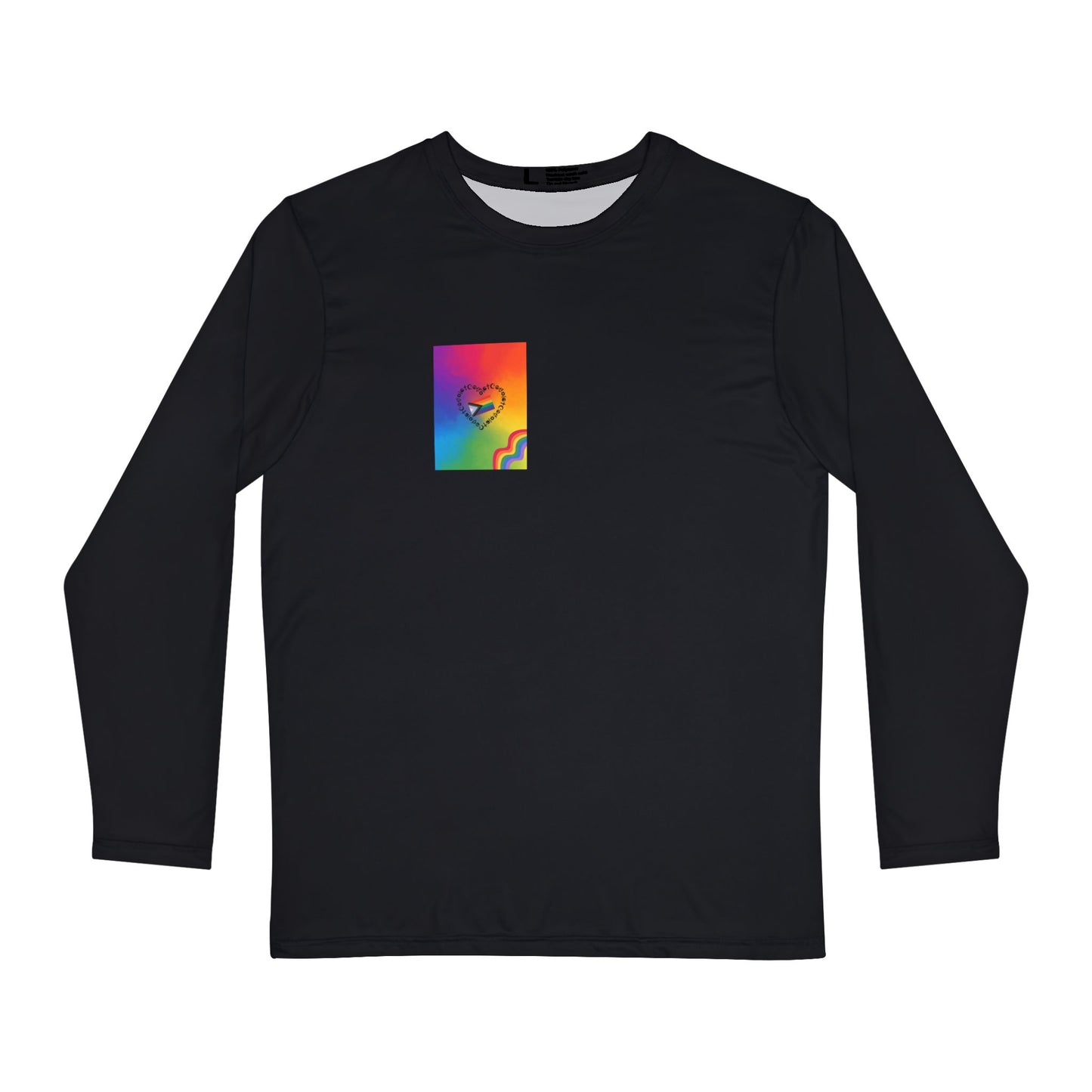 Vibrant Rainbow Long Sleeve Shirt, Men's Casual Tee, LGBTQ+ Pride Shirt, Unique AOP Fashion, Unisex Colorful Top