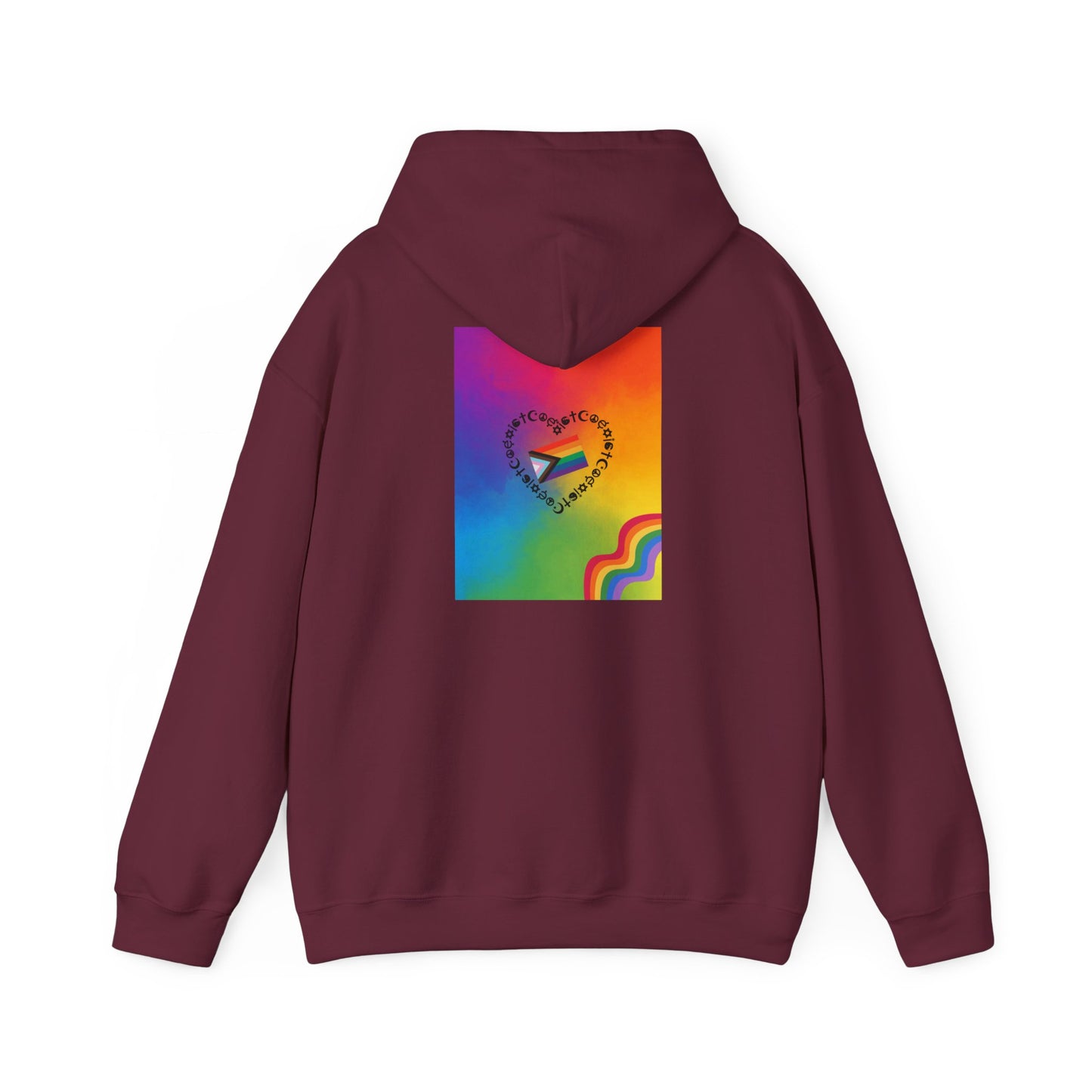 Colorful Heart Rainbow Hoodie for Everyone, Cozy Unisex Sweatshirt for Pride Month, Gift for Friends, Casual Wear, Soft Hooded Pullover