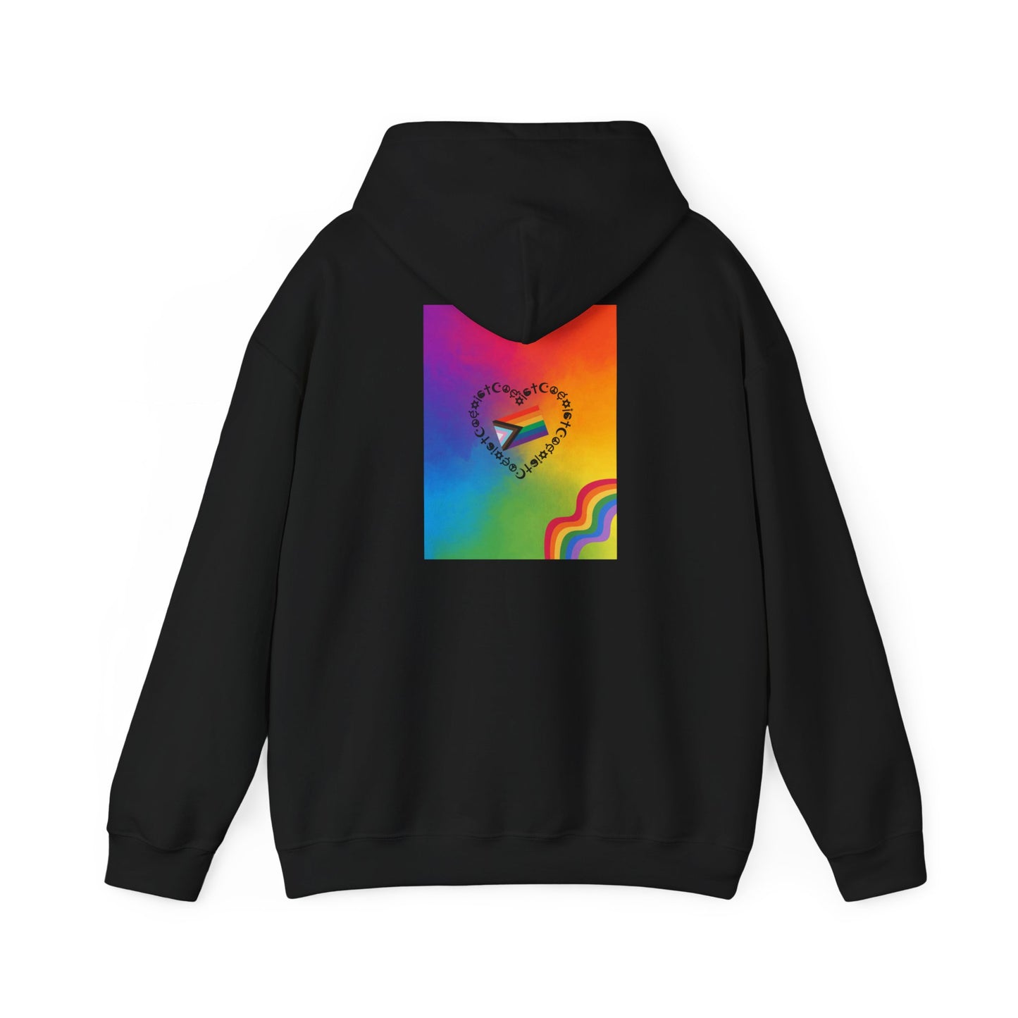 Colorful Heart Rainbow Hoodie for Everyone, Cozy Unisex Sweatshirt for Pride Month, Gift for Friends, Casual Wear, Soft Hooded Pullover