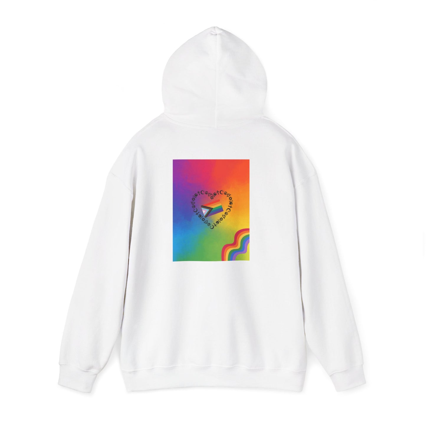 Colorful Heart Rainbow Hoodie for Everyone, Cozy Unisex Sweatshirt for Pride Month, Gift for Friends, Casual Wear, Soft Hooded Pullover