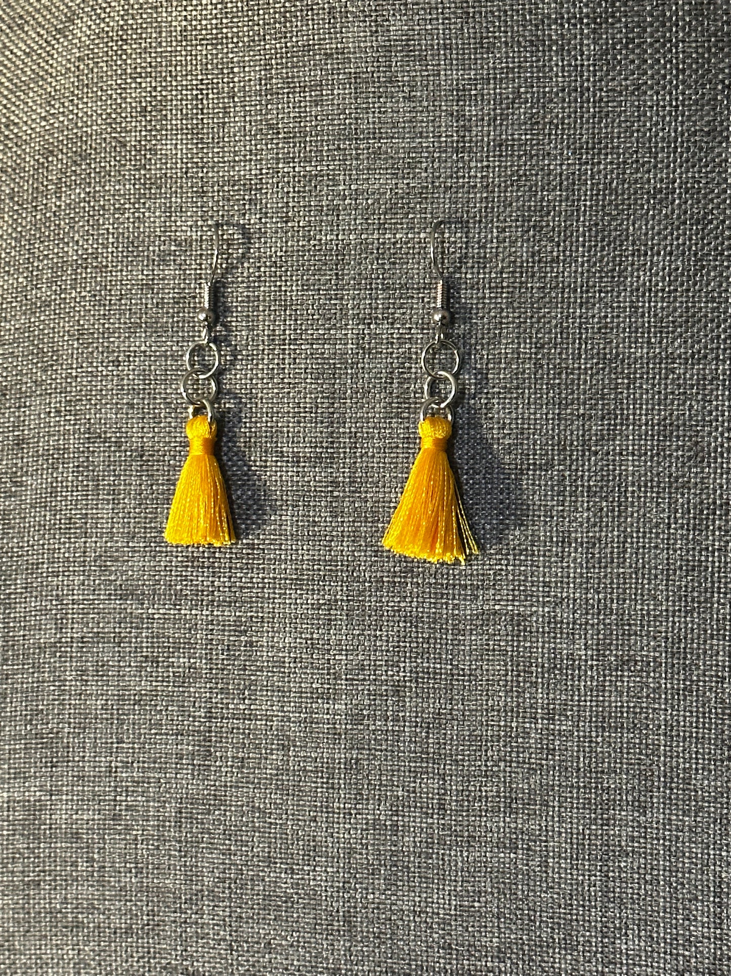 Handcrafted Yellow Tassel Earrings
