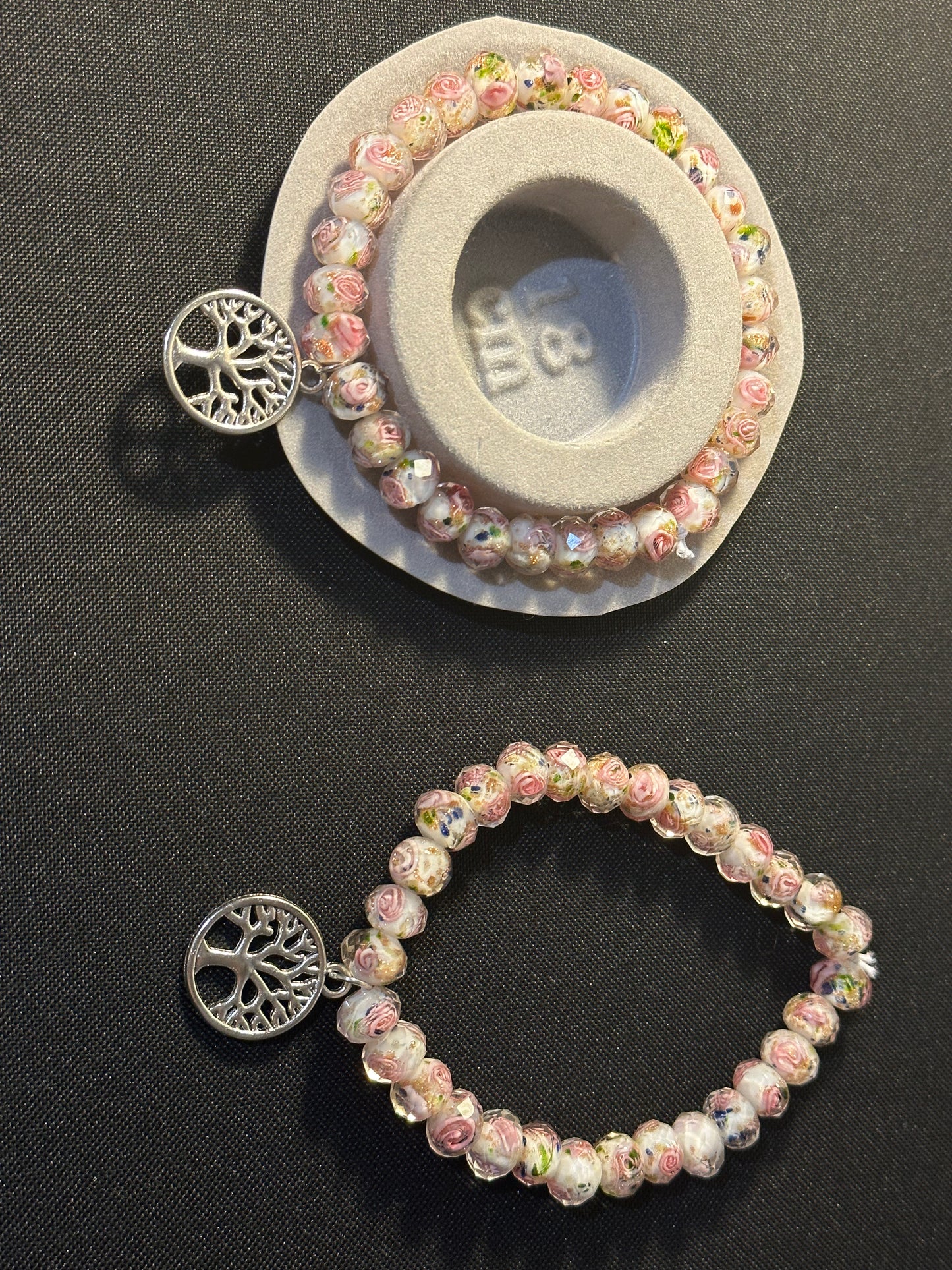 Handcrafted Rose Tree Of Life Bracelet 18cm
