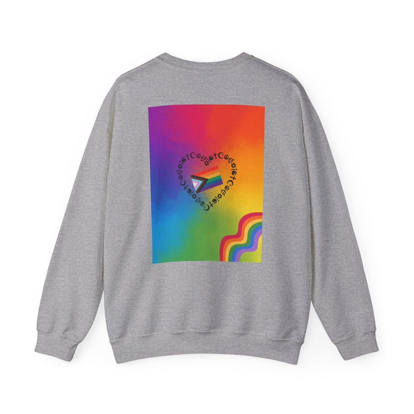 Vibrant Rainbow Heart Sweatshirt - Unisex Heavy Blend Crewneck, LGBTQ+ Pride Apparel, Colorful Graphic Pullover, Gift for Friends, [...]