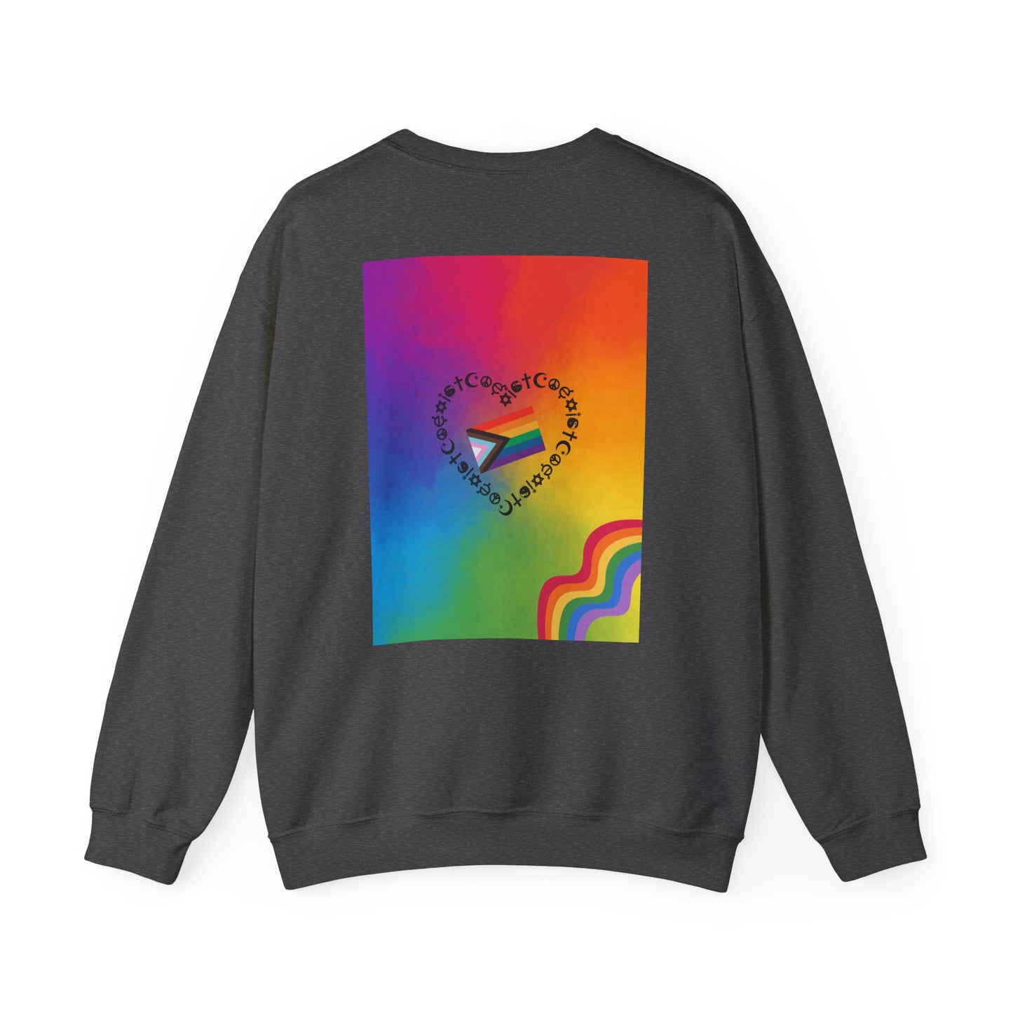 Vibrant Rainbow Heart Sweatshirt - Unisex Heavy Blend Crewneck, LGBTQ+ Pride Apparel, Colorful Graphic Pullover, Gift for Friends, [...]