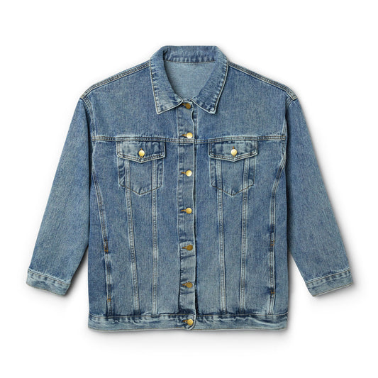 Colorful Heart Rainbow Denim Jacket for Women, Trendy Outerwear, Stylish Spring Apparel, LGBTQ+ Pride Clothing, Festival Fashion