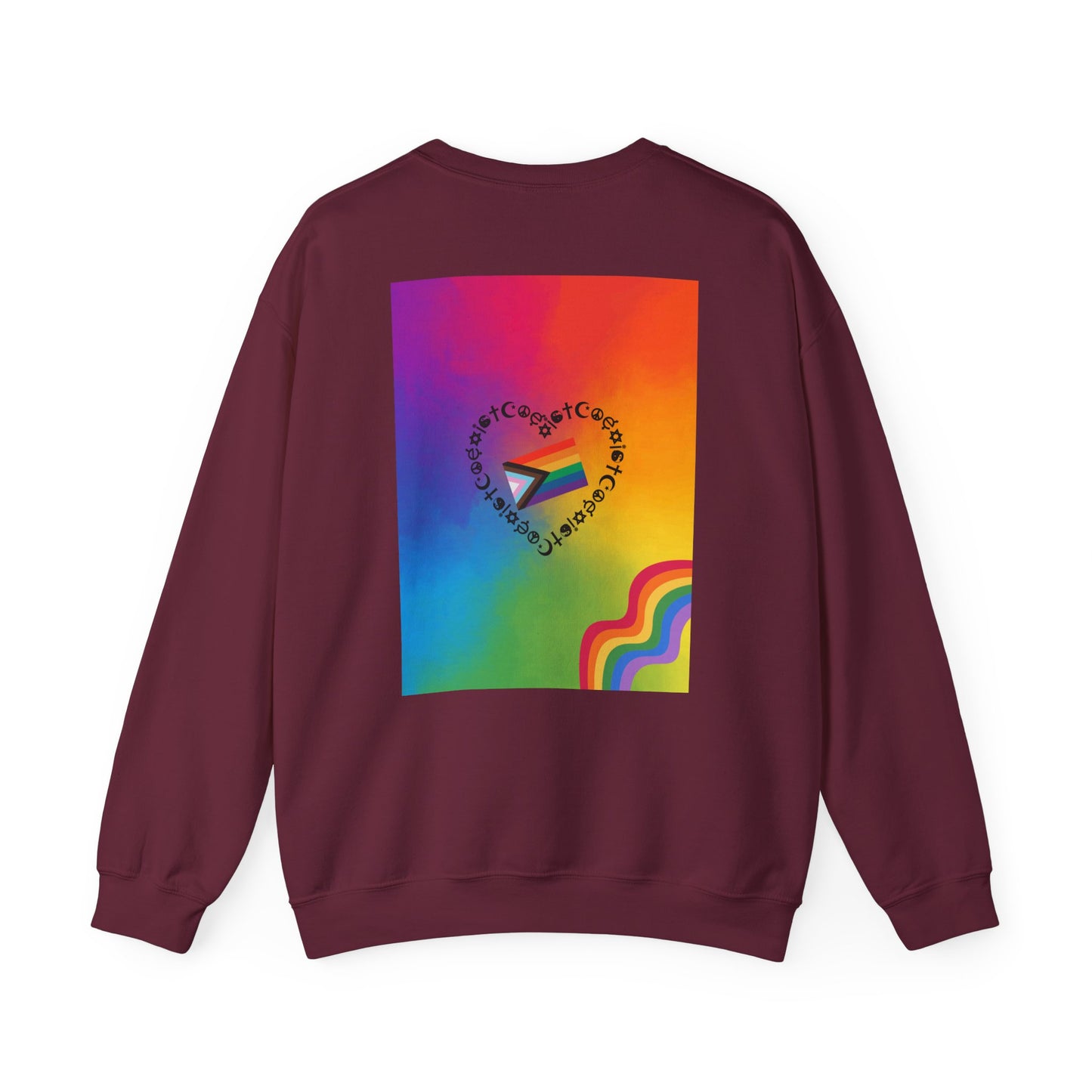 Vibrant Rainbow Heart Sweatshirt - Unisex Heavy Blend Crewneck, LGBTQ+ Pride Apparel, Colorful Graphic Pullover, Gift for Friends, [...]