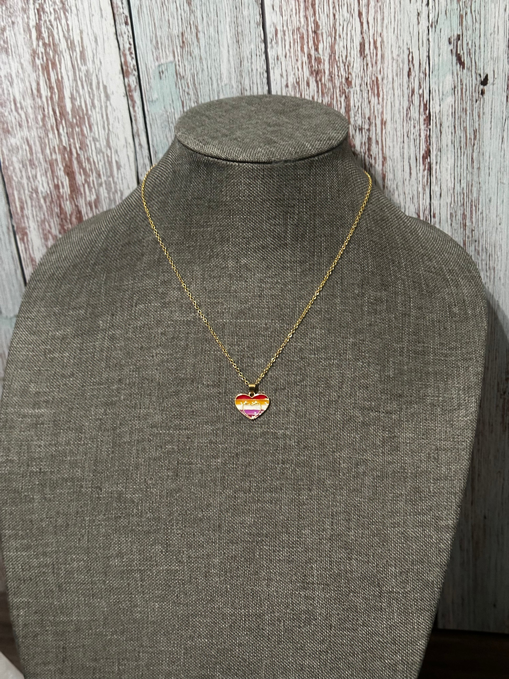 Black Cord WLW Rectangle Sunset Lesbian Flag Charm Necklace, Wholesale –  Fundraising For A Cause