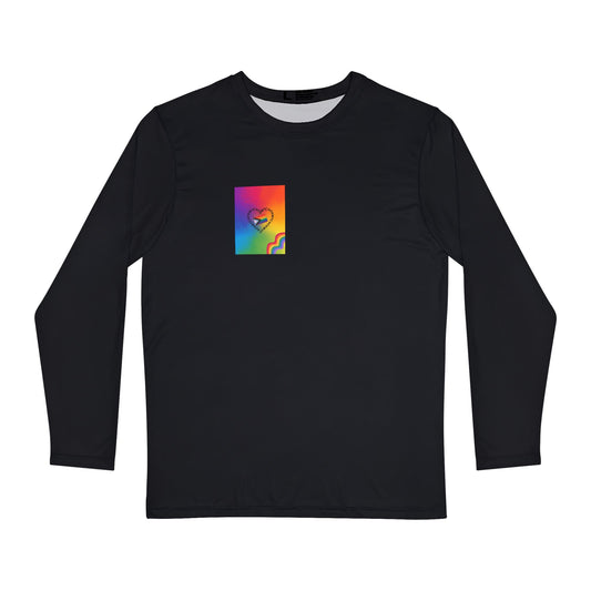Vibrant Rainbow Long Sleeve Shirt, Men's Casual Tee, LGBTQ+ Pride Shirt, Unique AOP Fashion, Unisex Colorful Top