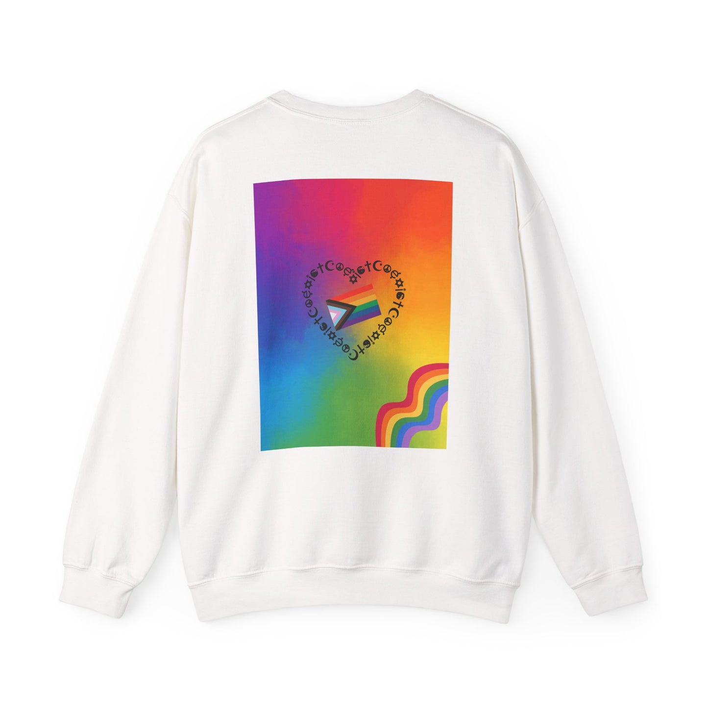Vibrant Rainbow Heart Sweatshirt - Unisex Heavy Blend Crewneck, LGBTQ+ Pride Apparel, Colorful Graphic Pullover, Gift for Friends, [...]
