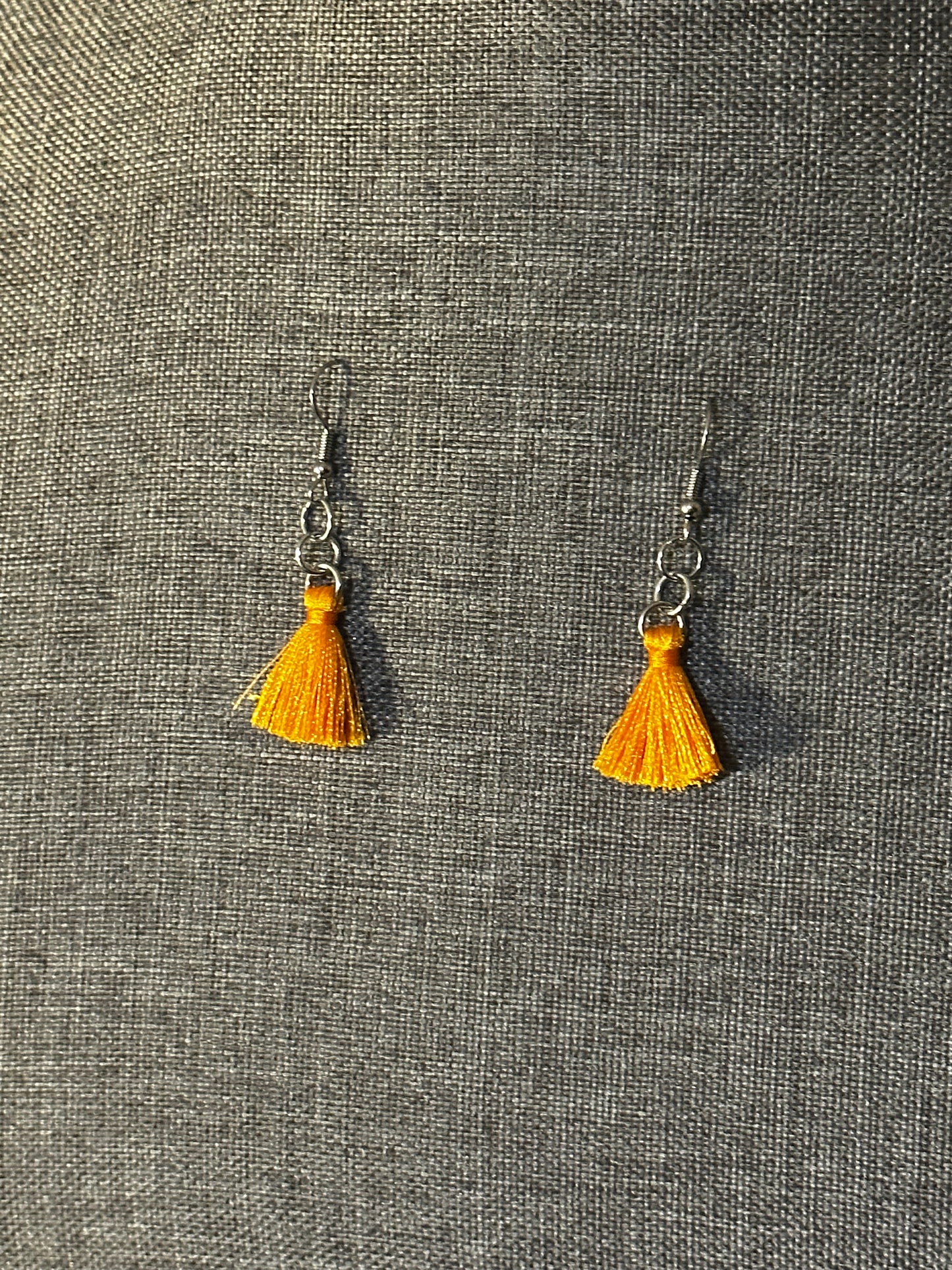 Golden Yellow Tassel Earrings