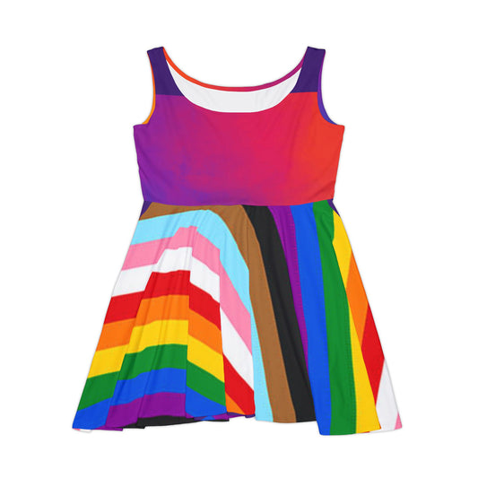 Pride Rainbow Skater Dress — Inclusive LGBTQ+ Flag AOP Women’s Dress