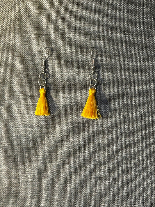 Yellow Tassel Earrings