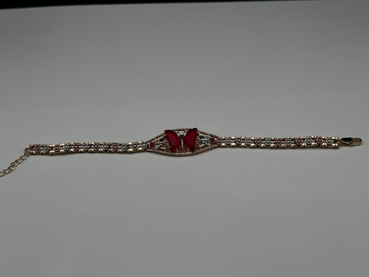 Butterflies and Flowers Adjustable Bracelet