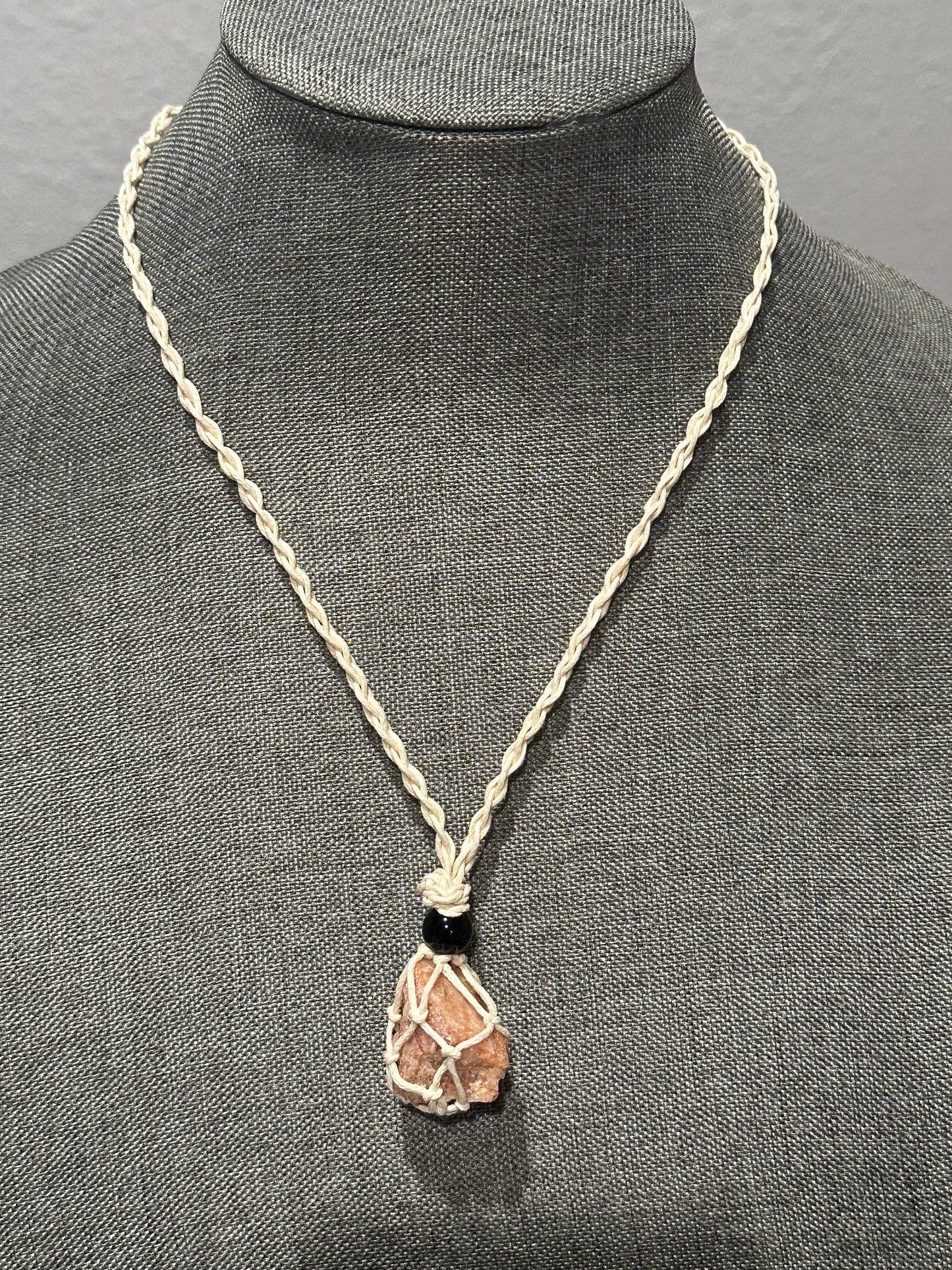 Pure Raw Quartz Necklace (Smaller Prettier Stone) (beige)