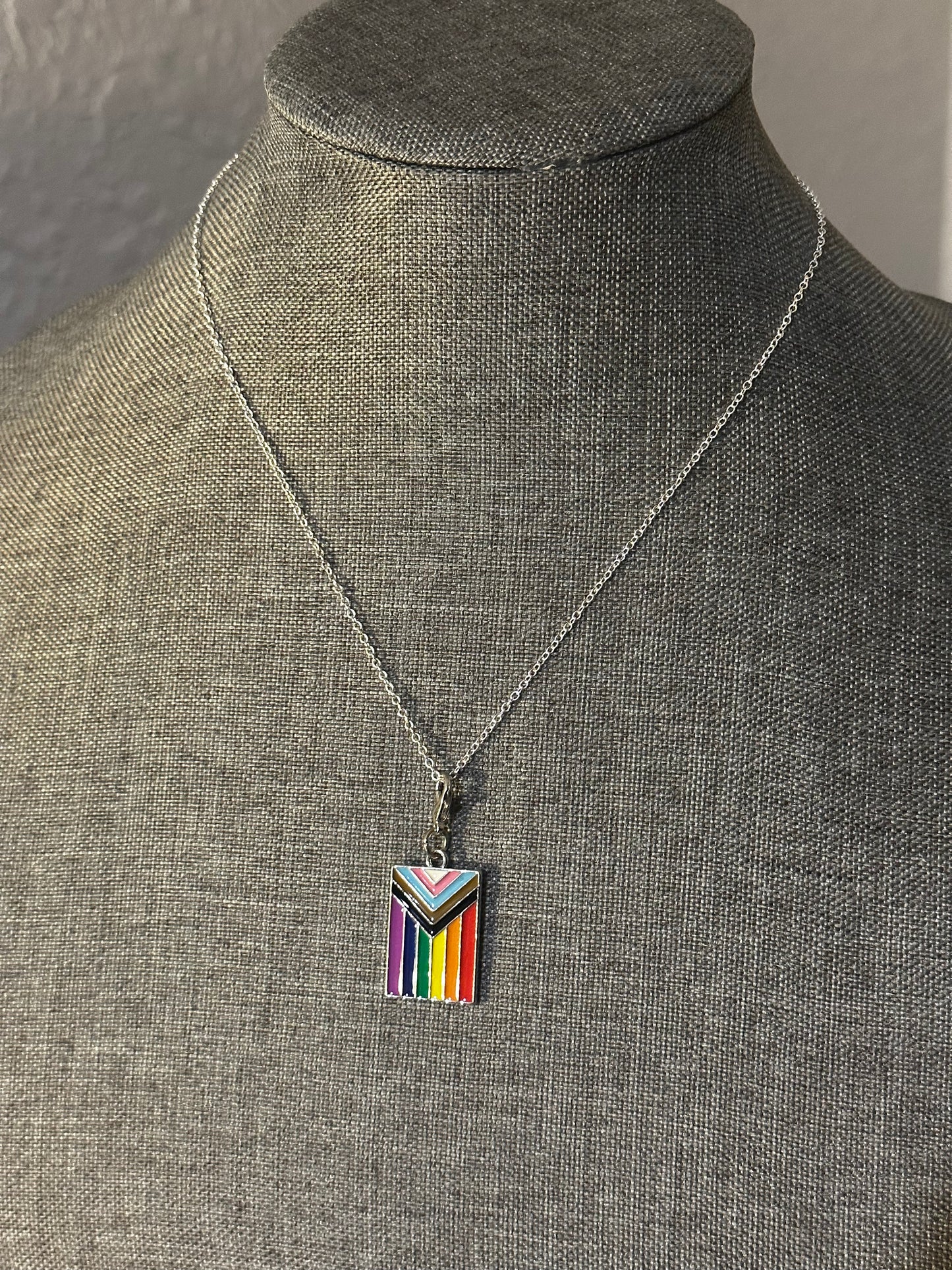 Progressive Flag LGBTQ+ Necklace